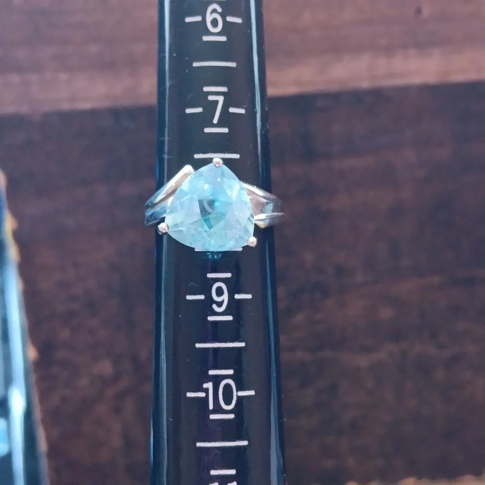 Synthetic Blue Silver Ring